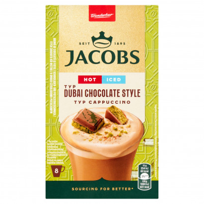 Jacobs Dubai Chocolate Style Rozpuszczalny napój kawowy typ cappuccino 120 g (8 x 15 g)