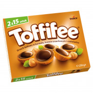 Toffifee Orzech laskowy w karmelu kremie orzechowym i czekoladzie 250 g (30 sztuk)