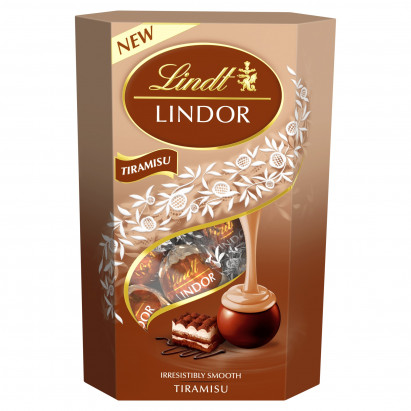 Lindt Lindor Tiramisu Praliny z czekolady mlecznej 200 g (15 sztuk)