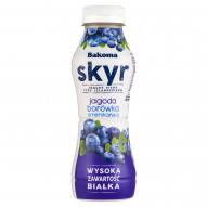 Bakoma Skyr jogurt pitny typu islandzkiego jagoda borówka amerykańska 300 g