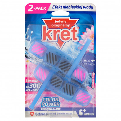 Kret Color Power Water Lily Kostka do WC 2 x 40 g