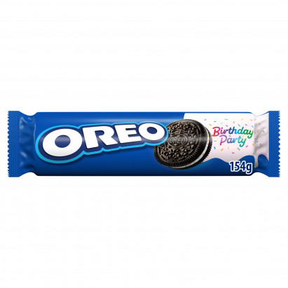 Oreo Birthday Party Ciastka kakaowe z nadzieniem o smaku karmelowym i kolorowymi płatkami 154 g