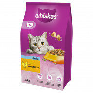 Whiskas Sterile Sucha karma dla dorosłych kotów z pysznym kurczakiem 1,4 kg