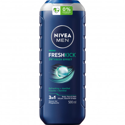 Nivea MEN Fresh Kick 3w1 żel pod prysznic 500 ml