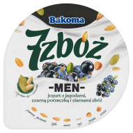 Bakoma 7 zbóż Men Jogurt z jagodami czarną porzeczką i ziarnami zbóż 300 g