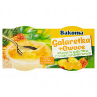 Bakoma Galaretka+Owoce Ananas w galaretce o smaku ananasowym 226 g (2 x 113 g) 