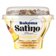 Bakoma Satino Deser śmietankowy z ciastem kataifi pistacją i mleczną czekoladą 144 g