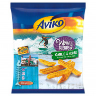 Aviko Wavy Blends Garlic & Herbs Przyprawione falowane frytki ziemniaczane 600 g