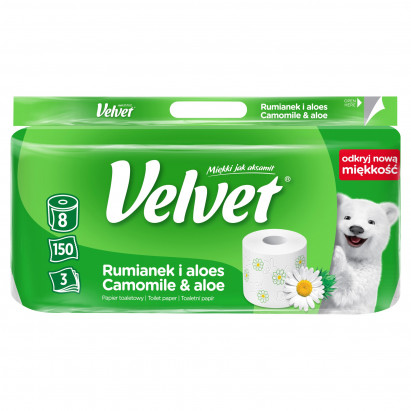 Velvet Papier toaletowy rumianek i aloes 8 rolek