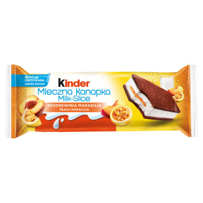 Kinder Mleczna Kanapka Biszkopt z nadzieniem mlecznym brzoskwinia marakuja 28 g