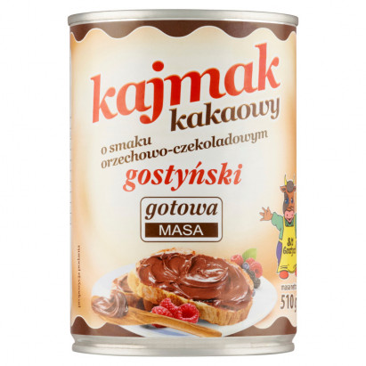 SM Gostyń Kajmak gostyński kakaowy o smaku orzechowo-czekoladowym 510 g