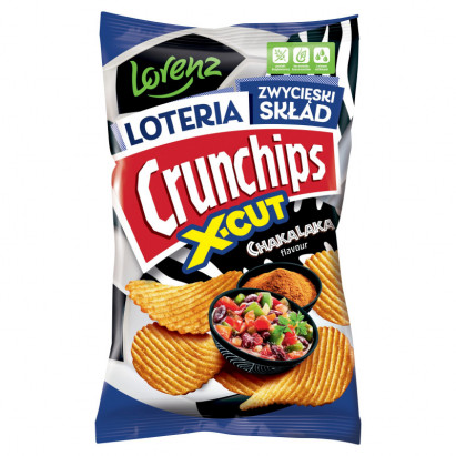 Crunchips X-Cut Chipsy ziemniaczane o smaku słodko-pikantnym 130 g