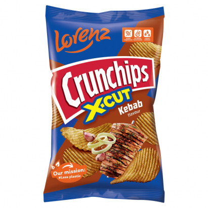 Crunchips X-Cut Chipsy ziemniaczane o smaku kebabu 130 g