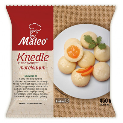 Mateo Knedle z nadzieniem morelowym 450 g