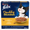 Felix Doubly Delicious Karma dla dorosłych kotów z pyszną mieszanką kurczaka i indyka 800 g