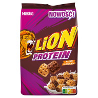 Nestlé Lion Protein Płatki śniadaniowe karmel i czekolada 400 g