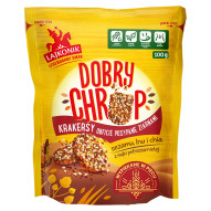 Lajkonik Dobry Chrup Krakersy obficie posypane ziarnami sezamu lnu i chia 100 g