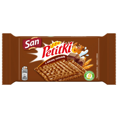 San Petitki herbatniki oblane czekoladą mleczną - 37 g