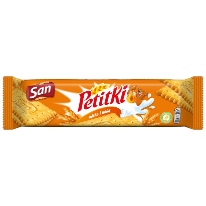 San Petitki herbatniki z dodatkiem mleka i miodu - 144 g