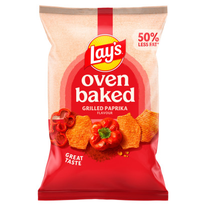 Lay's Oven Baked Pieczone formowane chipsy ziemniaczane o smaku grillowanej papryki 110 g