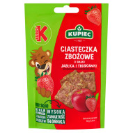 Kupiec Ciasteczka zbożowe o smaku jabłka i truskawki 50 g