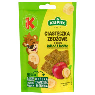 Kupiec Ciasteczka zbożowe o smaku jabłka i banana 50 g
