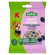 Kupiec Wafle ryżowe w polewie jogurtowej z jagodami 32 g