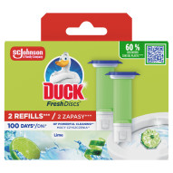 Duck Fresh Discs Lime Żelowy krążek do toalety i zapas 72 ml (2 x 36 ml)