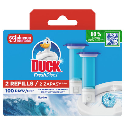 Duck Fresh Discs Marine Żelowy krążek do toalety zapas 72 ml (2 x 36 ml)