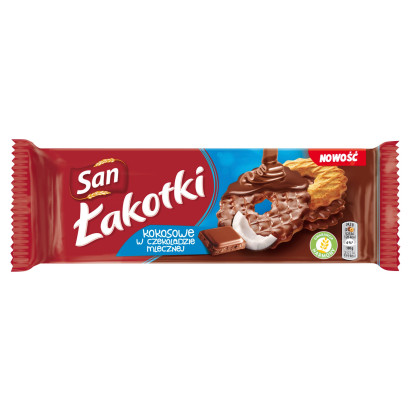 San Łakotki herbtaniki kokosowe w czekoladzie mlecznej - 146 g