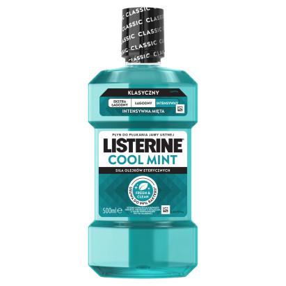 Listerine Cool Mint Płyn do płukania jamy ustnej intensywna mięta 500 ml