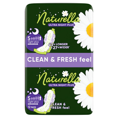 Naturella Ultra Night Plus Podpaski ze skrzydełkami rozmiar 5, × 12