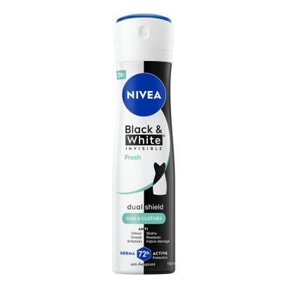 Nivea Black&White Invisible Fresh Antyperspirant Spray 150 ml