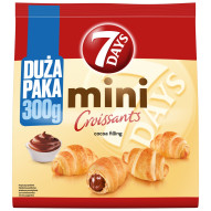 7 Days Mini rogaliki z ciasta francuskiego z nadzieniem kakaowym 300 g