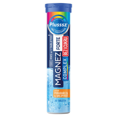 Plusssz Magnez forte complex smak pomarańcza & grejpfrut 80 g (20 x 4 g)