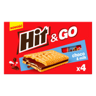 Hit & Go Choco & Milk Herbatniki przekładane 108 g (4 x 27 g)