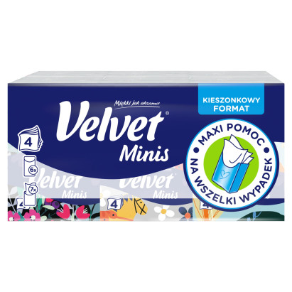 Velvet Minis Chusteczki higieniczne 6 x 7 sztuk