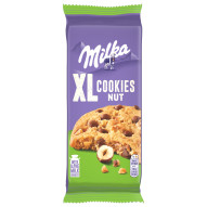Milka XL Cookies Nut, ciastka z kawałkami mlecznej czekolady i orzechami - 184 g