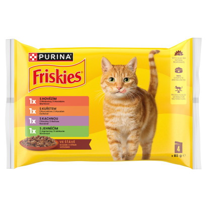 Friskies Karma dla dorosłych kotów w sosie 340 g (4 x 85 g)