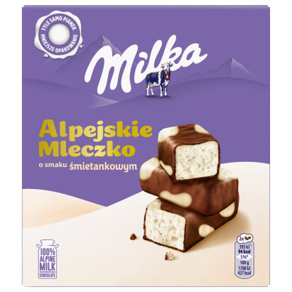 Milka Alpejskie Mleczko pianki o smaku śmietankowym - 330 g