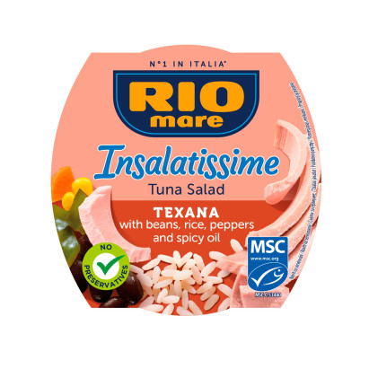 Rio Mare Insalatissime Texana Gotowe danie z warzyw i tuńczyka 160 g