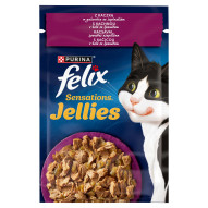 Felix Sensations Jellies Karma dla kotów z kaczką w galaretce ze szpinakiem 85 g