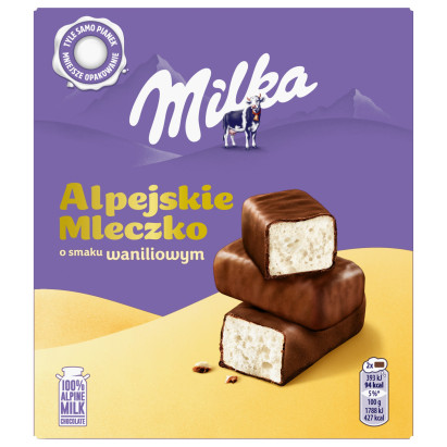 Milka Alpejskie Mleczko pianki o smaku waniliowym - 330 g