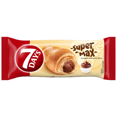 7Days Super Max rogalik z ciasta francuskiego z nadzieniem kakaowym - 110 g