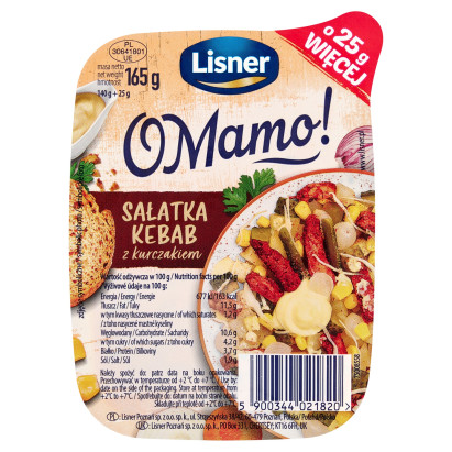 Lisner O Mamo! Sałatka kebab z kurczakiem 165 g