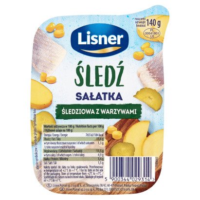 Lisner Sałatka śledziowa z warzywami 140 g