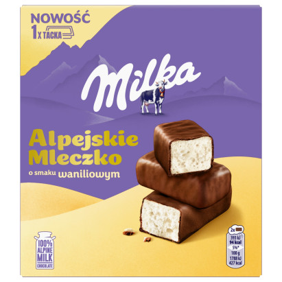 Milka Alpejskie Mleczko pianki o smaku waniliowym - 165 g