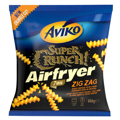 Aviko Super Crunch! Zig Zag Bardzo chrupiące frytki o mocno karbowanym cięciu do airfryera 600 g