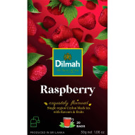 Dilmah Cejlońska herbata czarna aromatyzowana malina 30 g (20 x 1,5 g)