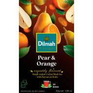 Dilmah Cejlońska herbata czarna aromatyzowana gruszka i pomarańcza 30 g (20 x 1,5 g)